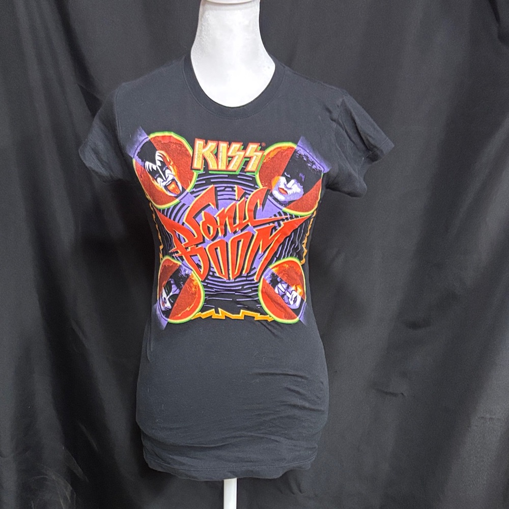 Kiss Black and Orange Sonic Boom Tee